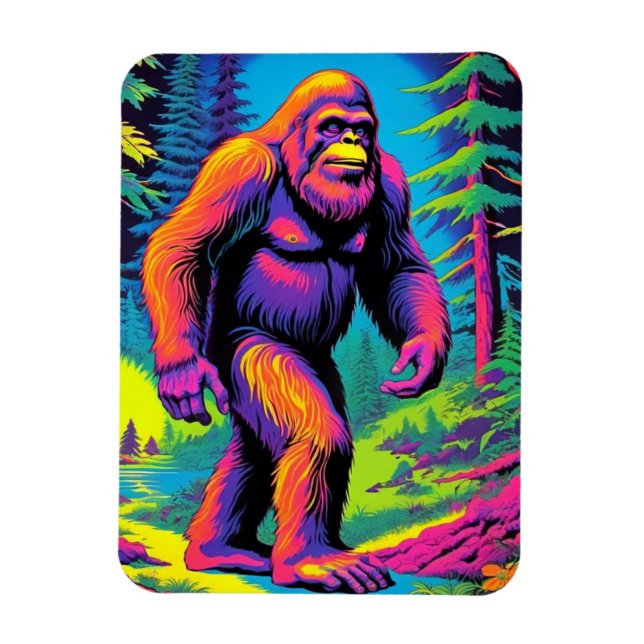 Magnet Flexible Aimant flexible Sasquatch psychédélique (Vertical)