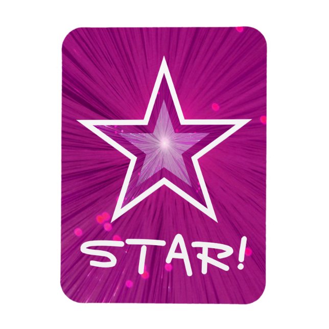 Magnet Flexible Aimant flexible "STAR" Rose Star (Vertical)