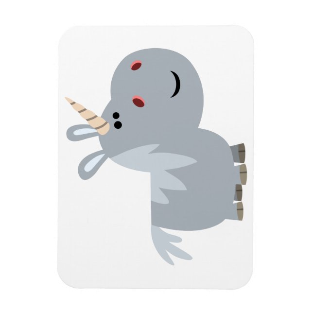 Magnet Flexible Aimant flexible Unicorne caricature inscrutable mo (Vertical)