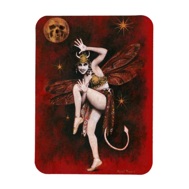 Magnet Flexible Aimant flexible vintage dame (Vertical)