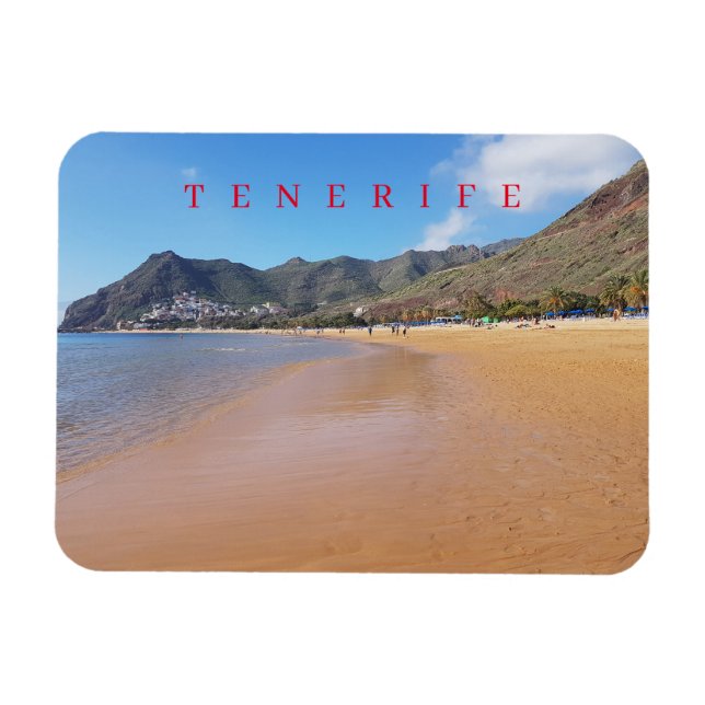 Magnet Flexible Aimant frigo avec vue sur la plage de Tenerife Ter (Horizontal)