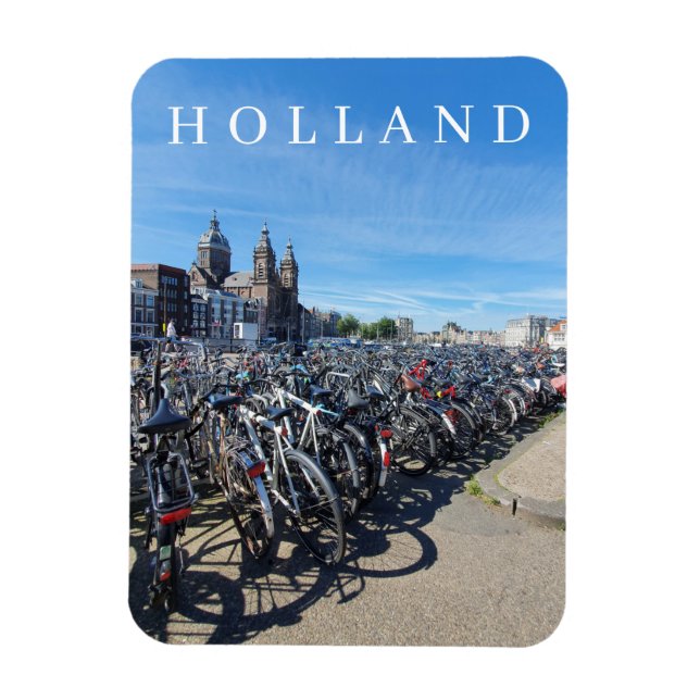 Magnet Flexible Aimant frigo de stationnement pour vélos Holland (Vertical)