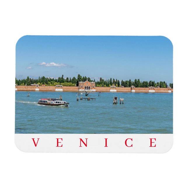Magnet Flexible Aimant frigo de Venice San Michele Island (Horizontal)