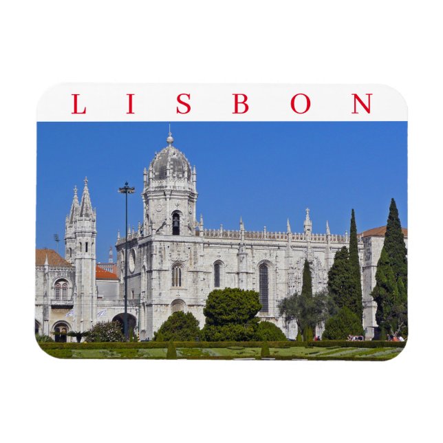 Magnet Flexible Aimant frigo du monastère de Lisbonne Jeronimos (Horizontal)