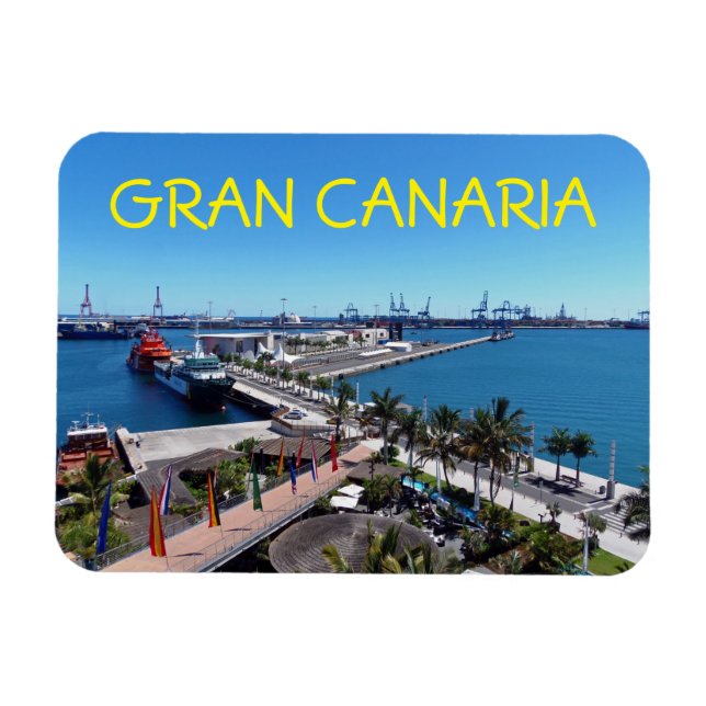 Magnet Flexible Aimant frigo du port de Las Palmas de Gran Canaria (Horizontal)