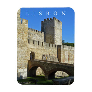 Magnet Flexible Aimant frigo vue château de Lisbonne