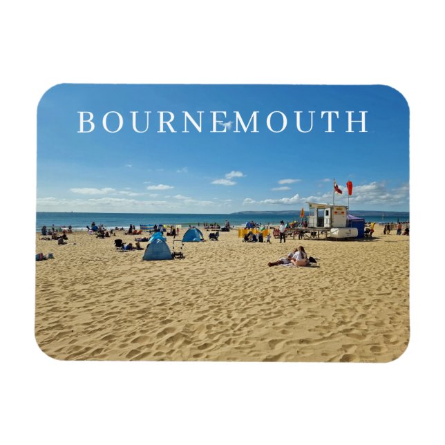 Magnet Flexible Aimant frigo vue plage de Bournemouth (Horizontal)