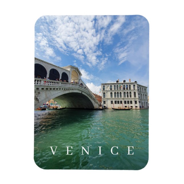 Magnet Flexible Aimant frigo vue Pont du Rialto de Venise (Vertical)