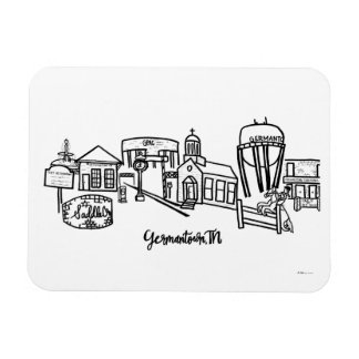 Magnet Flexible Aimant frigorifique Germantown Skyline