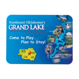 Magnet Flexible Aimant grand de l'Oklahoma de lac