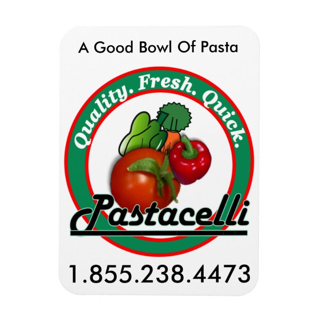 Magnet Flexible Aimant Logo Pastacelli (Vertical)