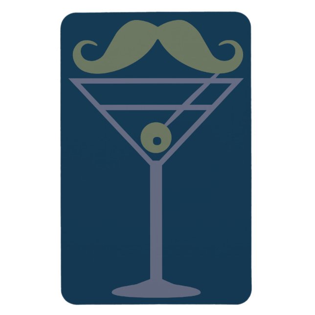 Magnet Flexible Aimant Martini Mustache (Vertical)