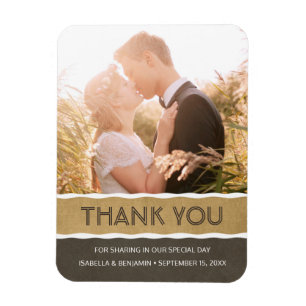 Magnet Flexible Aimant Merci personnalisé Fridge Mariage Photo