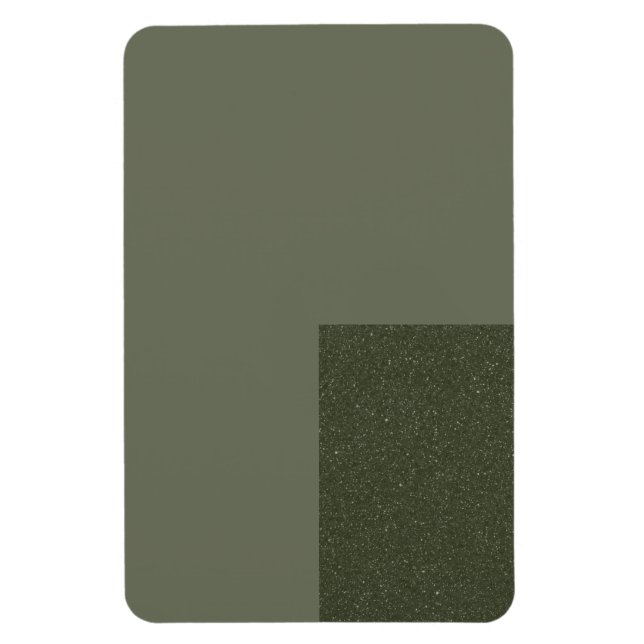 Magnet Flexible Aimant Minimal Vert Mousse Avec Accent en Bas (Vertical)