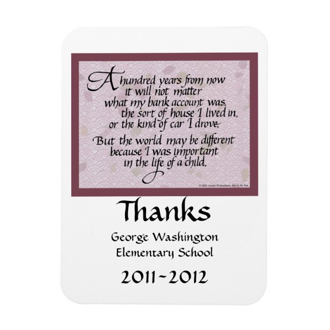 Magnet Flexible Aimant Motivationnel Pour Les Enseignants Et Autre (Vertical)