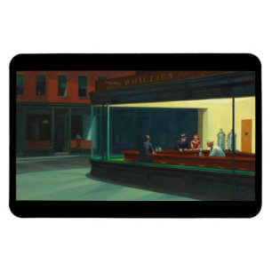 Magnet Flexible Aimant "Nighthawks" d'Edward Hopper