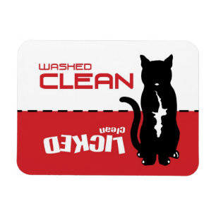 Magnet Flexible Aimant noir de lave-vaisselle de chat de Kitty -