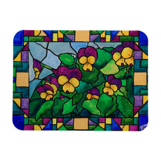 Magnet Flexible Aimant Pansies en verre tendu