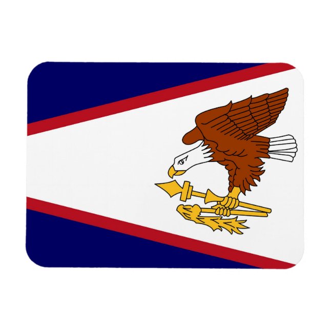 Magnet Flexible Aimant patriotique flexible avec drapeau des Samoa (Horizontal)