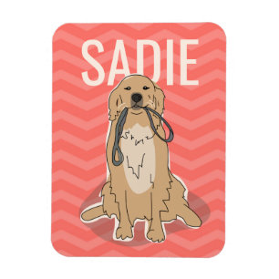 Magnet Flexible Aimant personnalisable de golden retriever