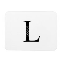Aimant personnalisé avec monogramme et nom