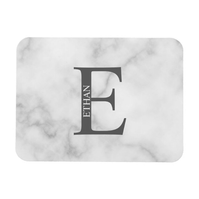 Magnet Flexible Aimant personnalisé avec monogramme et nom (Horizontal)
