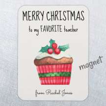 Aimant personnalisé Favori enseignant Joyeux Noël
