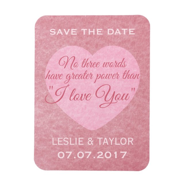 Magnet Flexible Aimant personnalisé "I LOVE YOU" (Vertical)