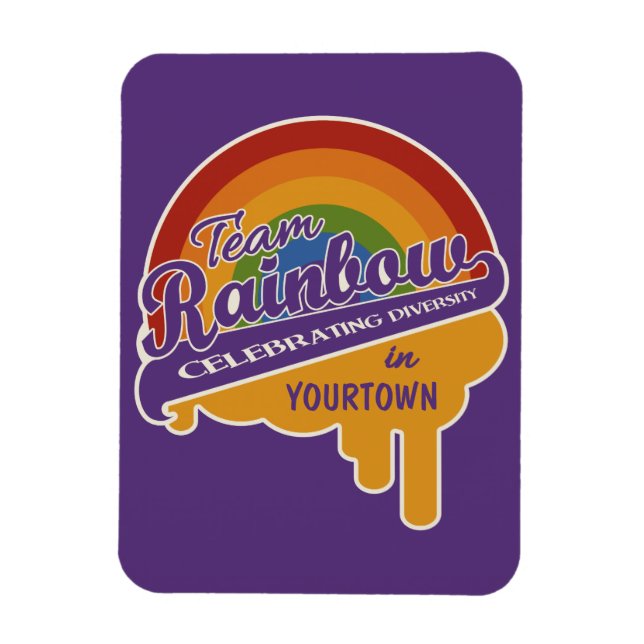 Magnet Flexible Aimant personnalisé Team Rainbow (Vertical)
