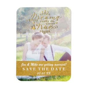 Magnet Flexible Aimant photo de date de sauvegarde en or DREAMS CO