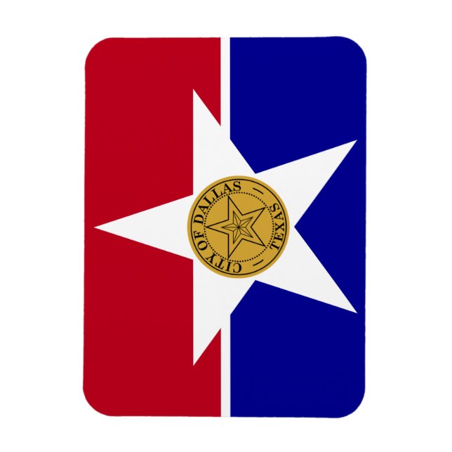 Magnet Flexible Aimant photo flexible avec drapeau de Dallas (Vertical)