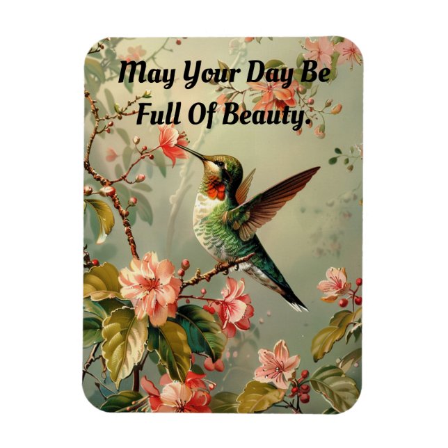 Magnet Flexible Aimant photo flexible Colibri vintage (Vertical)