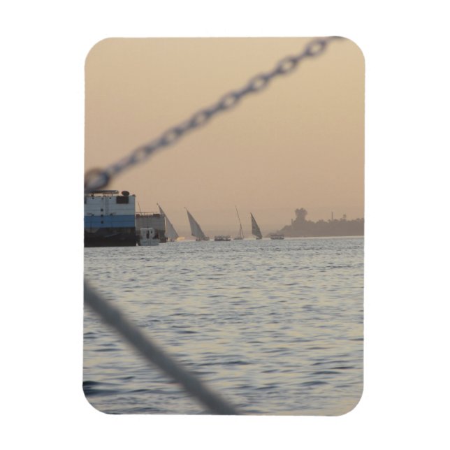 Magnet Flexible Aimant photo flexible Coucher de soleil sur le Nil (Vertical)