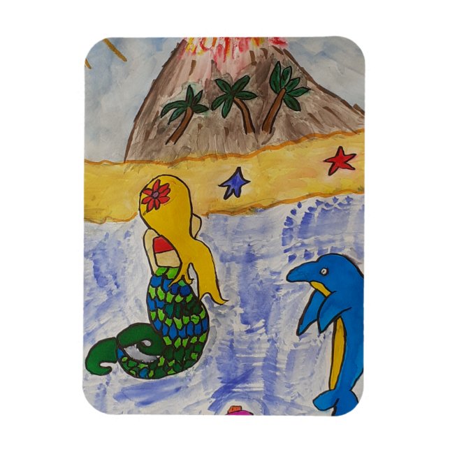 Magnet Flexible Aimant photo flexible de l'île Mermaid (Vertical)