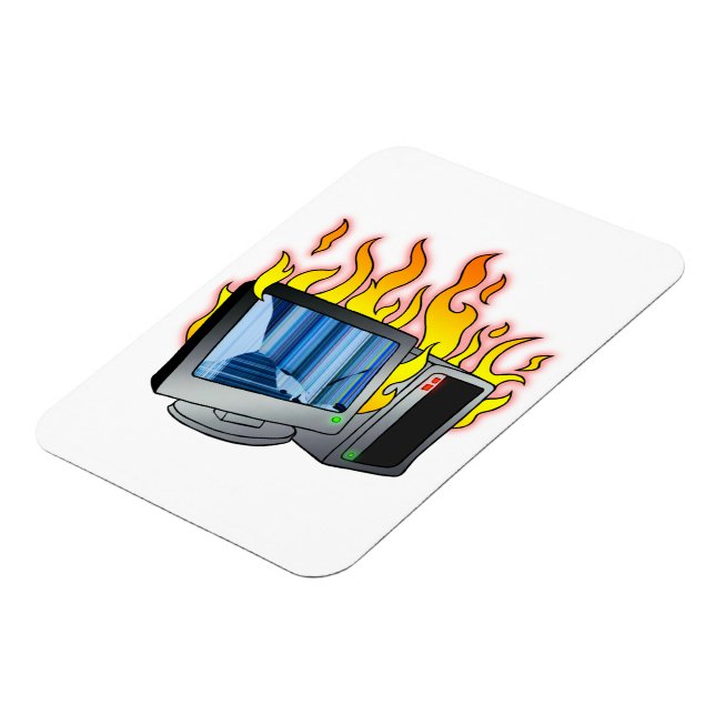 Magnet Flexible Aimant photo flexible d'incendie d'ordinateur (Côté Gauche)