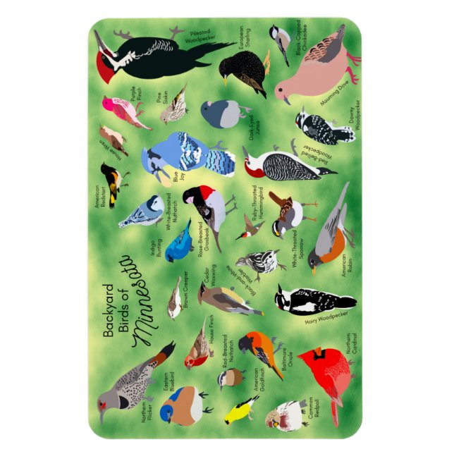 Magnet Flexible Aimant photo flexible d'oiseaux du Minnesota (Vertical)