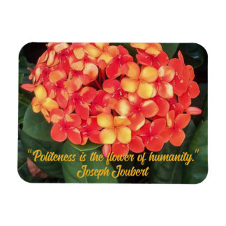 Magnet Flexible Aimant photo flexible Ixora en floraison