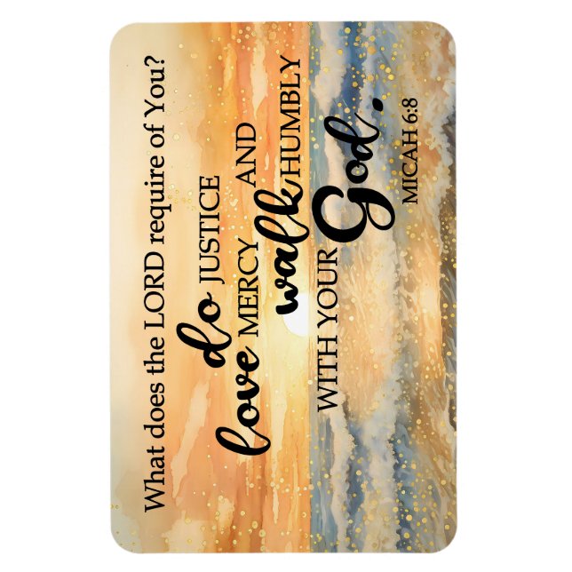 Magnet Flexible Aimant photo flexible-Micah 6:8 (Vertical)