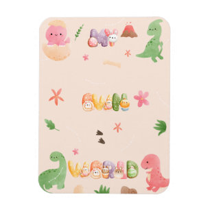 Magnet Flexible Aimant photo flexible Monde de dinosaure mignon