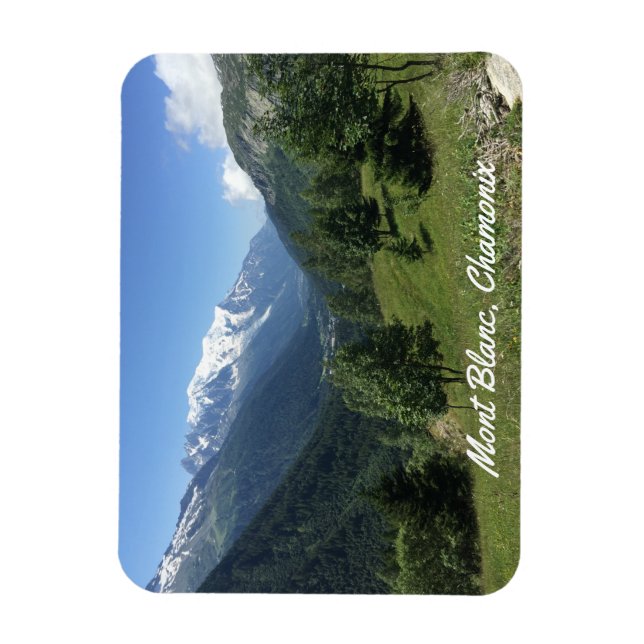 Magnet Flexible Aimant photo flexible Mont Blanc chamonix (Vertical)