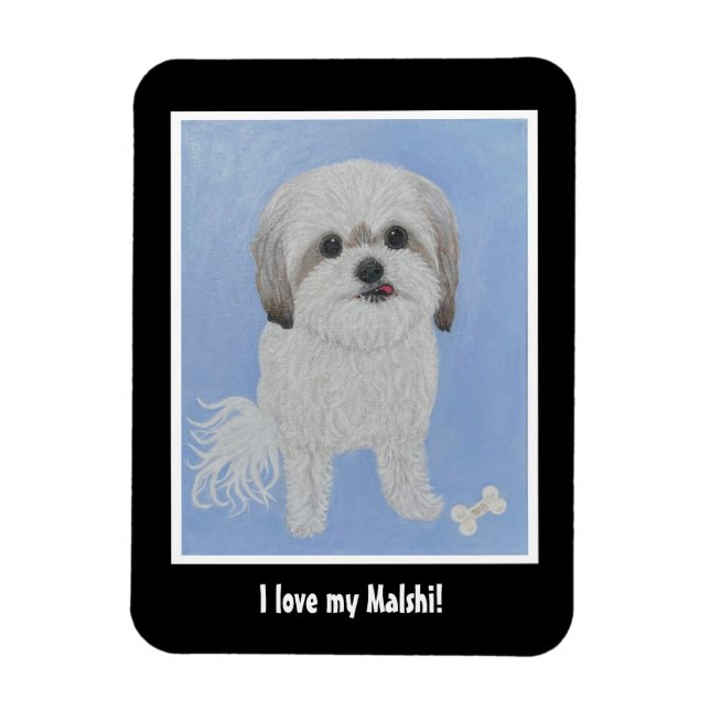 Magnet Flexible Aimant photo flexible pour chien Malshi (Vertical)