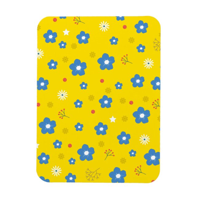 Magnet Flexible Aimant photo floral jaune flexible (Vertical)