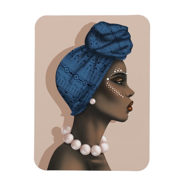 Magnet Flexible Aimant photo perle africaine (Vertical)