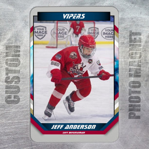 Magnet Flexible Aimant photo personnalisé de hockey sur glace Oran