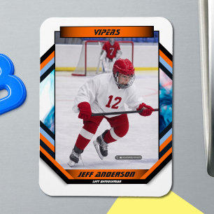 Magnet Flexible Aimant photo personnalisé de hockey sur glace oran