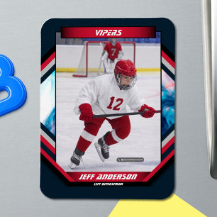 Magnet Flexible Aimant photo personnalisé de hockey sur glace roug