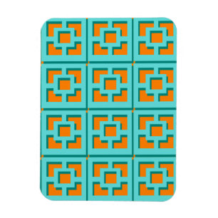 Magnet Flexible Aimant photo rétro Turquoise et orange flexible