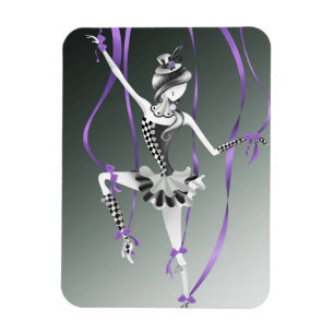 Magnet Flexible Aimant pour réfrigérateur Clown Ballerine Ruban Vi