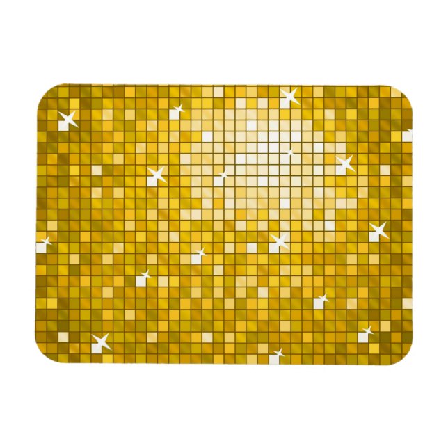 Magnet Flexible Aimant Premium Disco Tiles "Gold" (Horizontal)