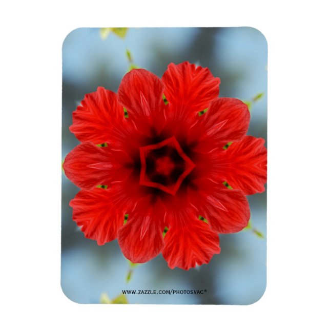 Magnet Flexible Aimant Premium Fleur Rouge (Vertical)